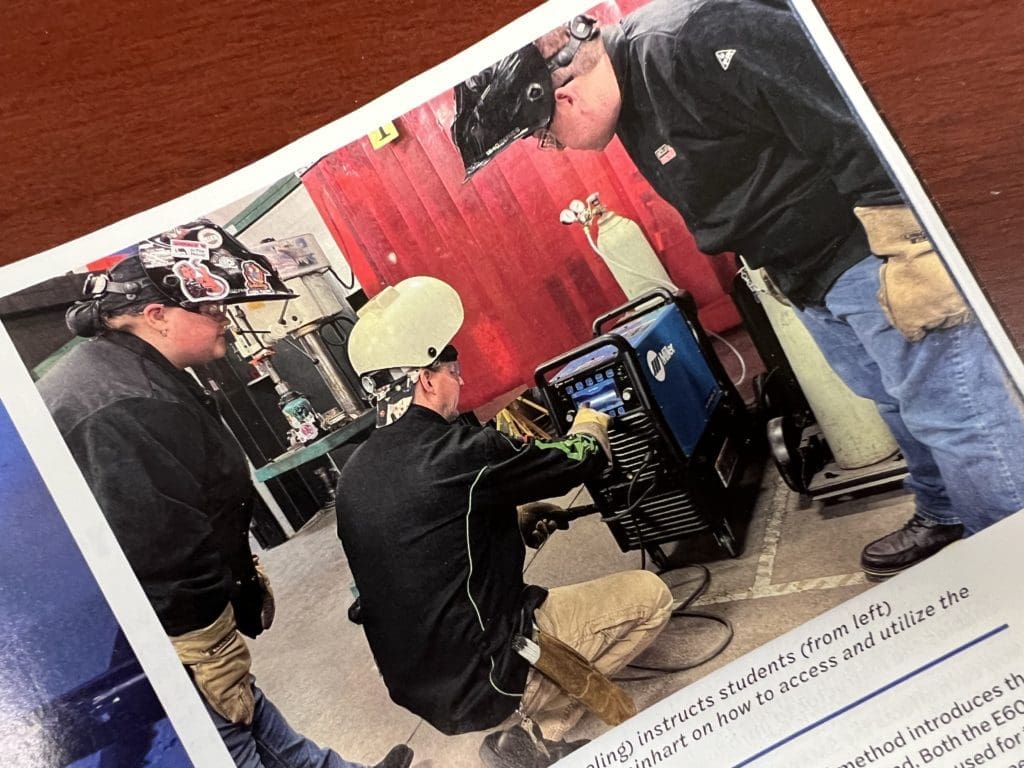 Teaching Photo in American Welding Journal